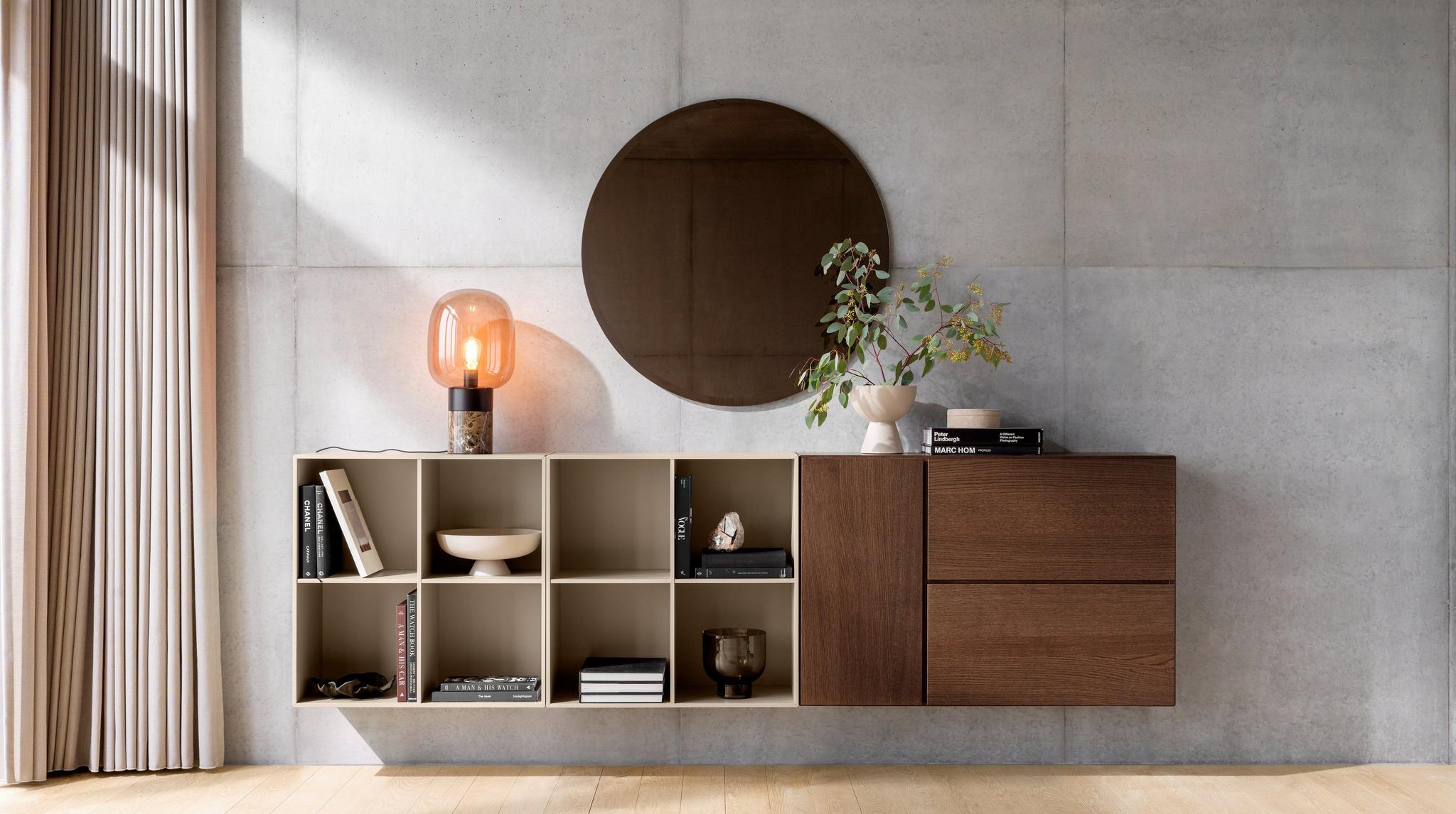 Estantería de melamina lacada Como BoConcept - Gris oscuro Gris oscuro-3