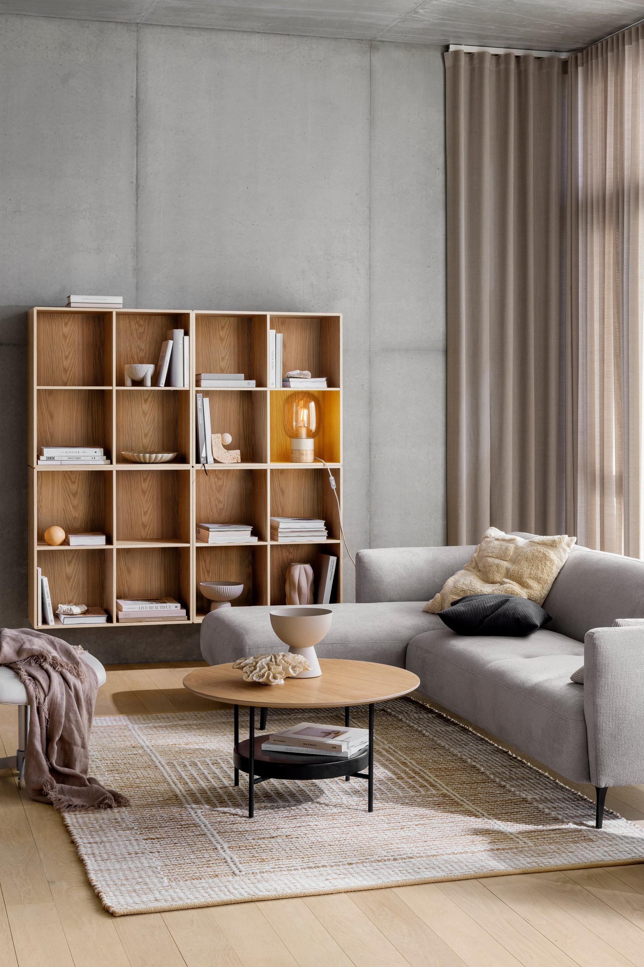 Estantería de melamina lacada Como BoConcept - Gris oscuro Gris oscuro-4