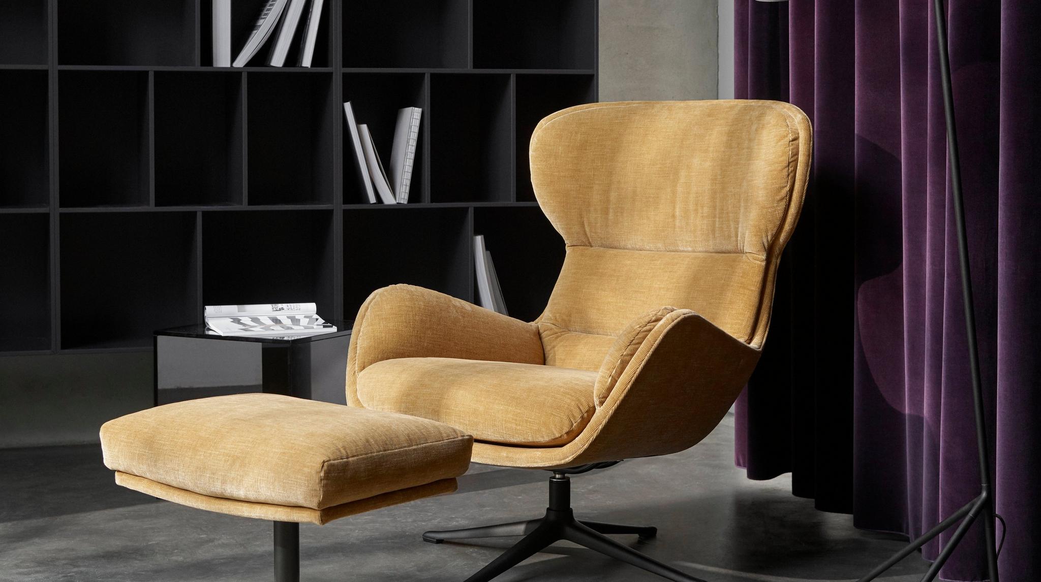 Imagen 5 de Butaca Reno giratoria tela Napoli de BoConcept - Beige Beige