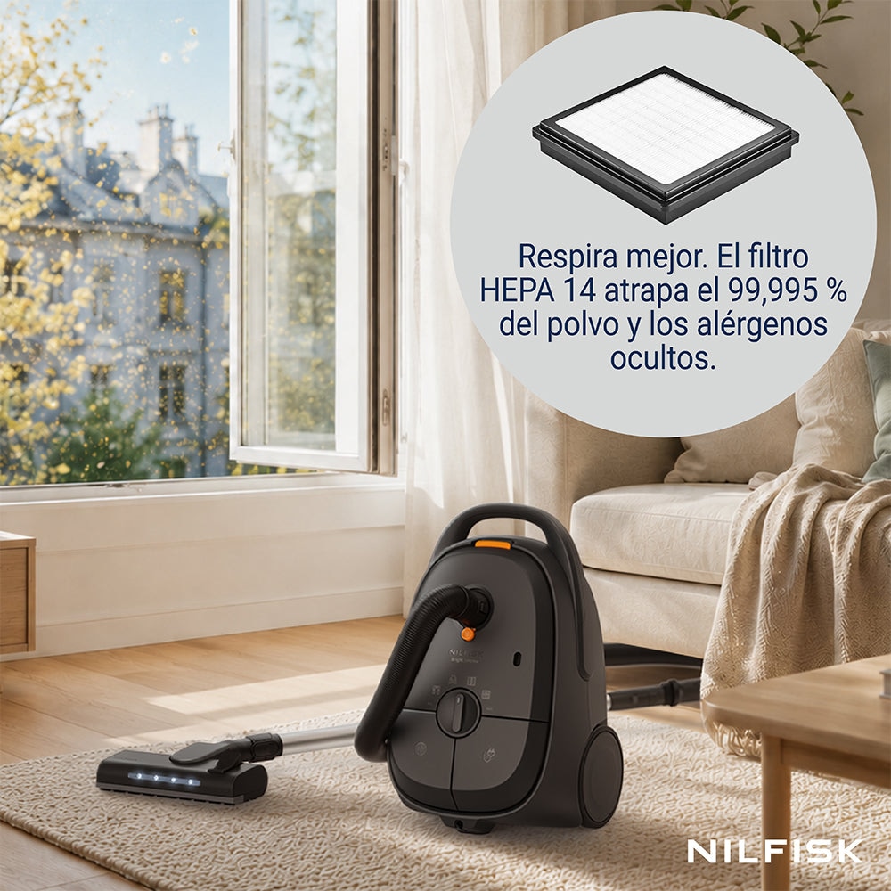 Aspirador con bolsa Nilfisk Bright Home Plus - Gris Gris-6