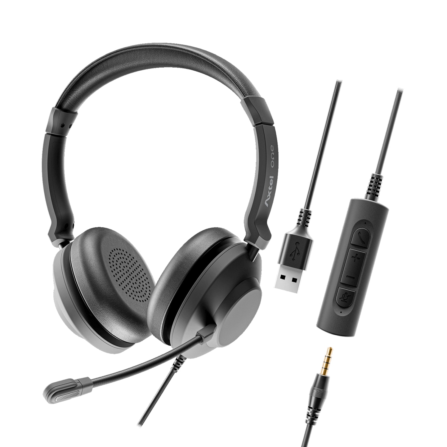 Imagen 0 de Auriculares con micrófono Axtel One UC35 stereo USB-A