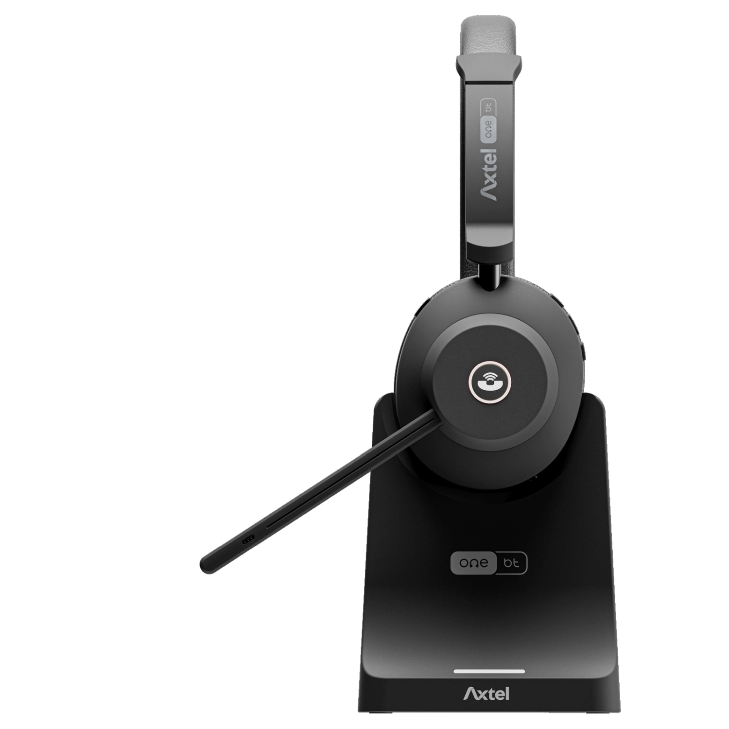 Auriculares de diadema Axtel ONE BT Stereo con base de carga - Negro Negro-4