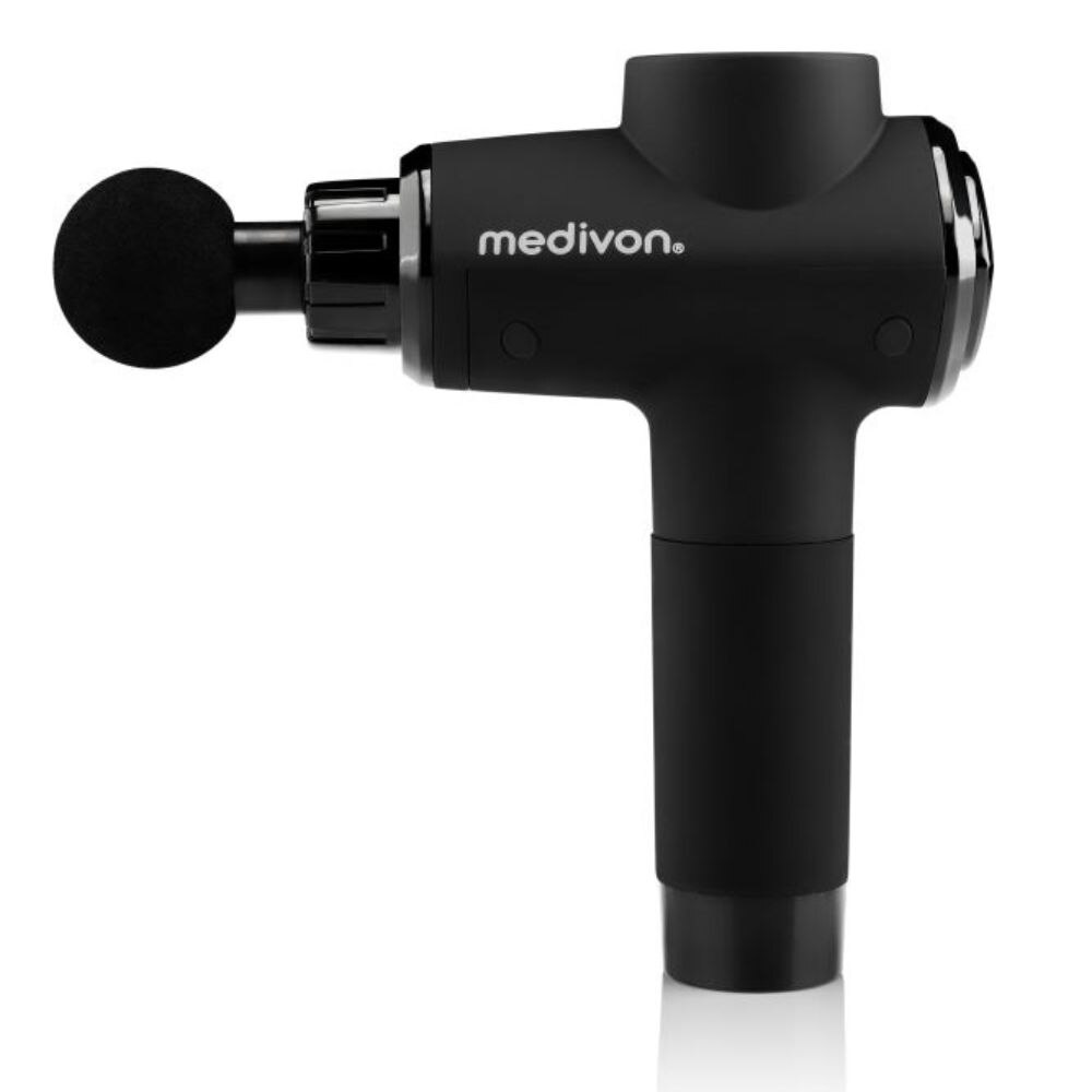 Medivon – Masajeador corporal Medivon Gun Pro X con 6 Cabezales y 20 niiveles de velocidad.