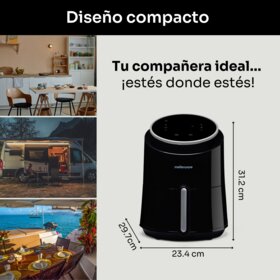 Imagen 5 de Freidora de Aire Mellerware CRUNCHY! Capacidad 1,5L - Negro Negro