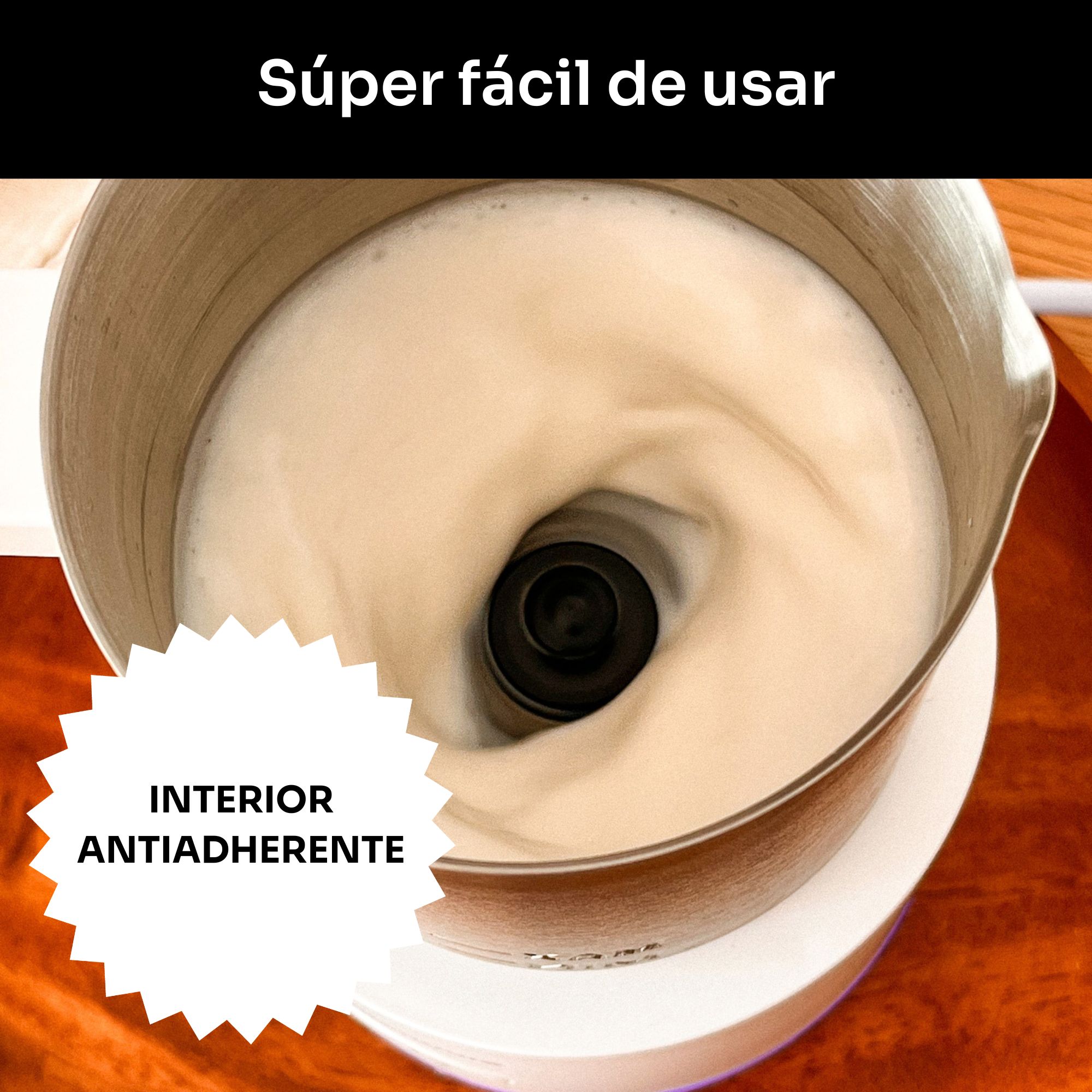 Espumador de leche Mellerware FROTHY! Inox White - Blanco Blanco-3