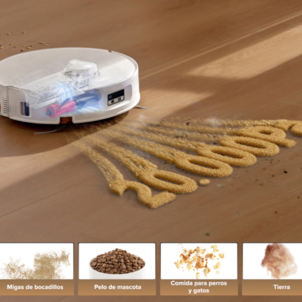 Robot aspirador Roborock QREVO CURV 2 FLOWX con rodillo y base multifunción potencia de succión 20000Pa batería 5200mAh - Blanco Blanco-6