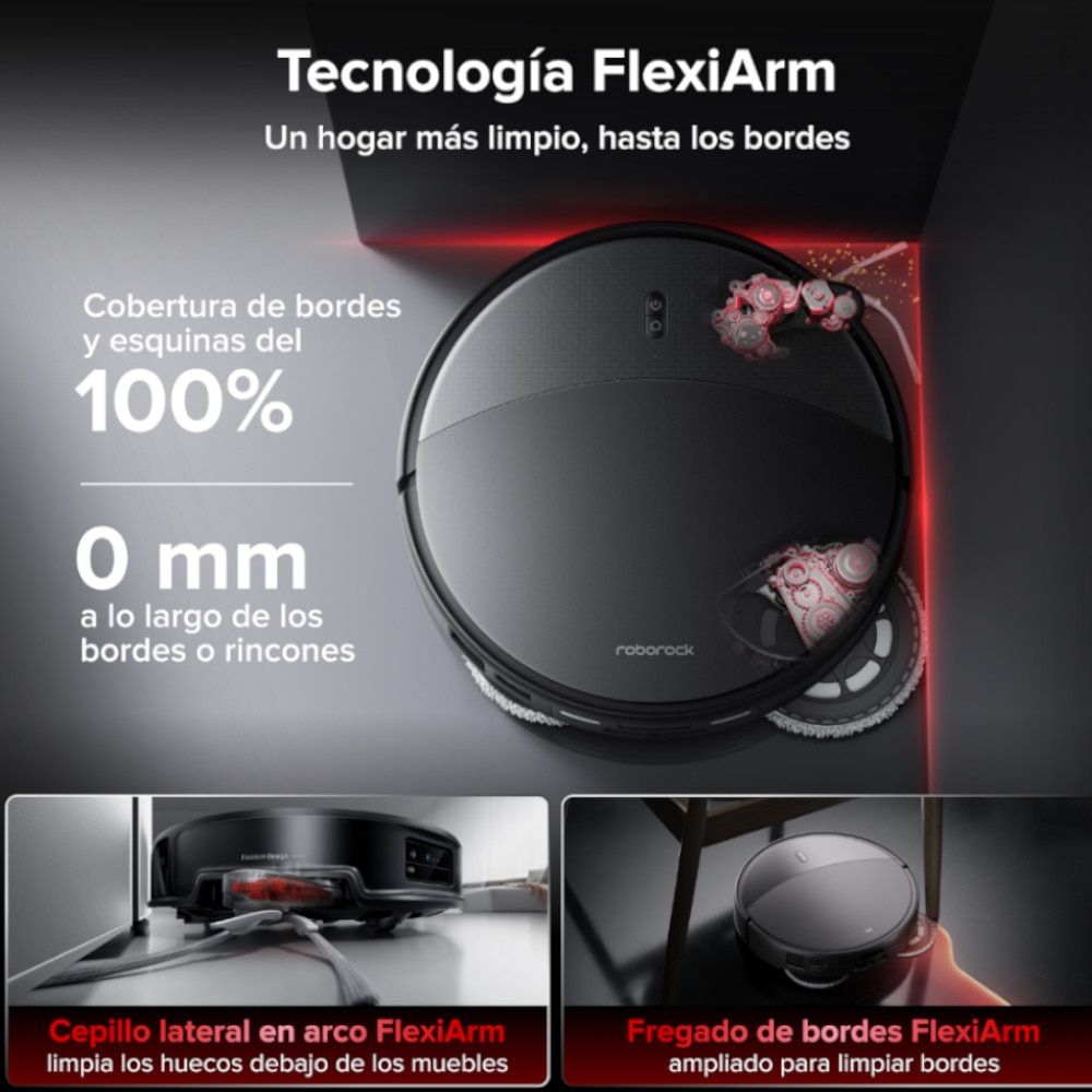 Robot aspirador Roborock SAROS 20X con dos mopas y base multifunción potencia de succión 36000Pa batería 6400mAh - Negro Negro-3
