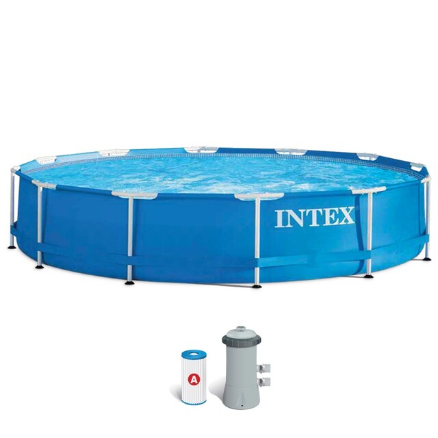 Imagen 0 de Piscina redonda metal frame Intex 366x76 cm 6503 litros + depuradora