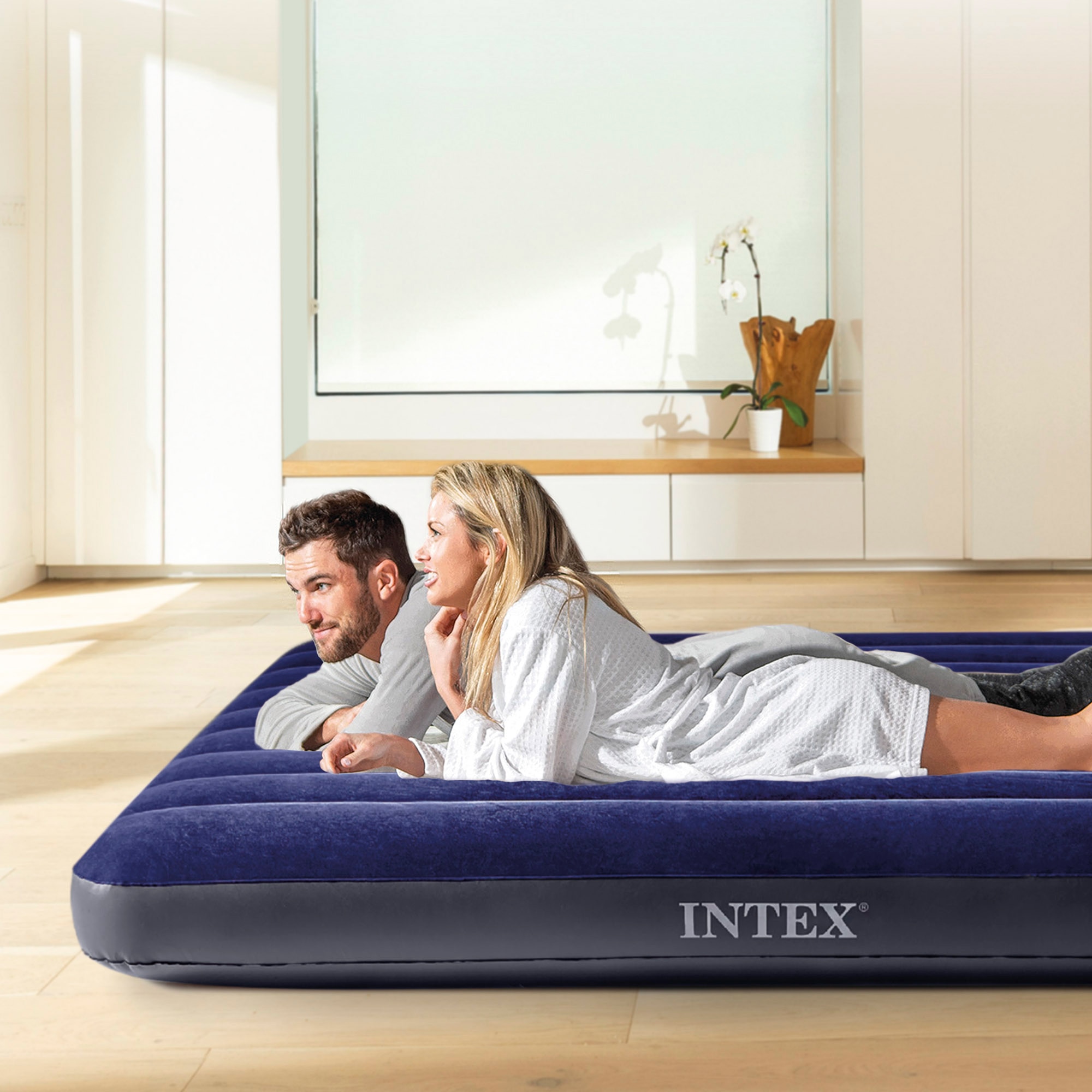 Colchón hinchable Intex Dura-Beam Standard Classic Downy - Azul Azul-6