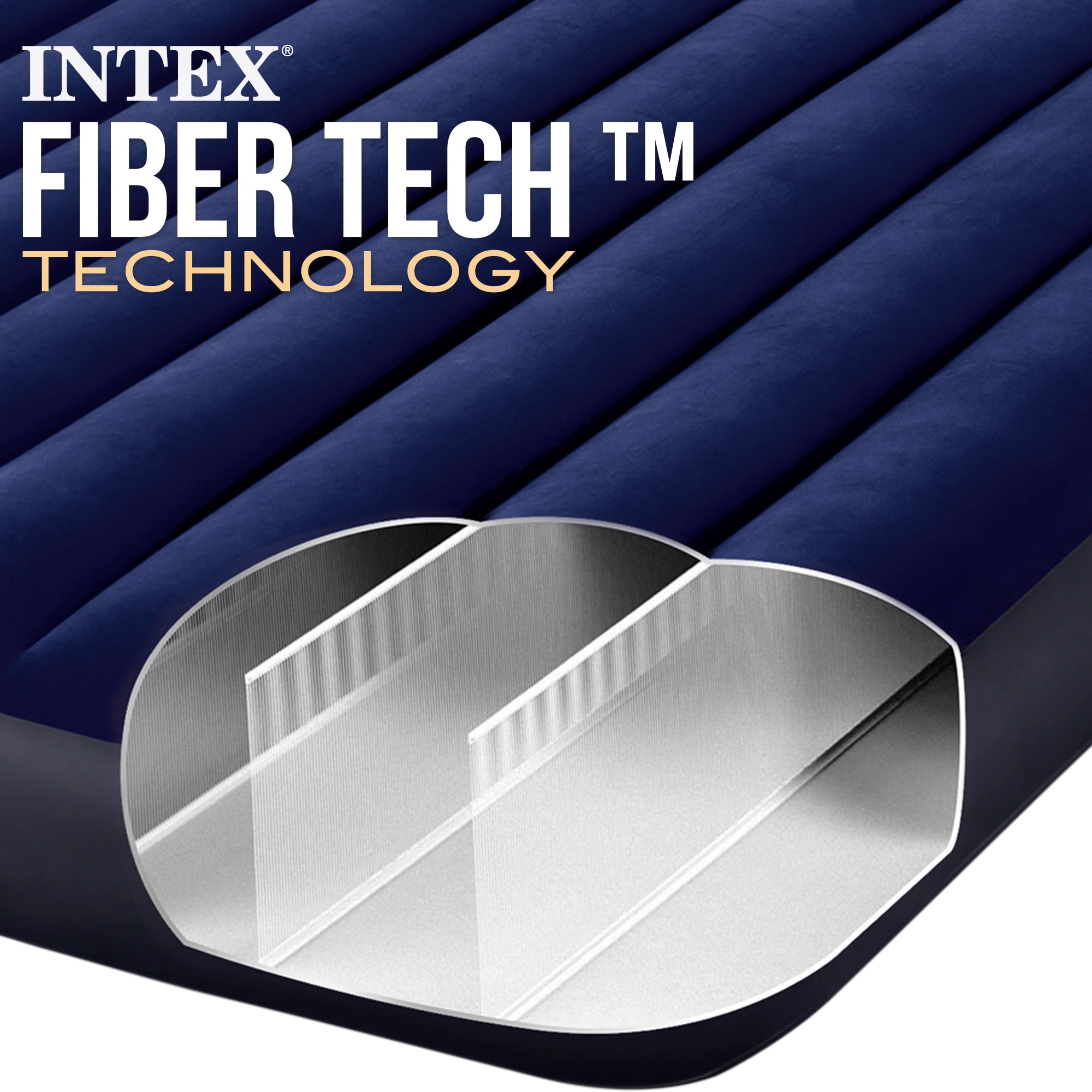 Colchón hinchable Dura-Beam Standard modelo Classic Downy Intex - Azul Azul-7