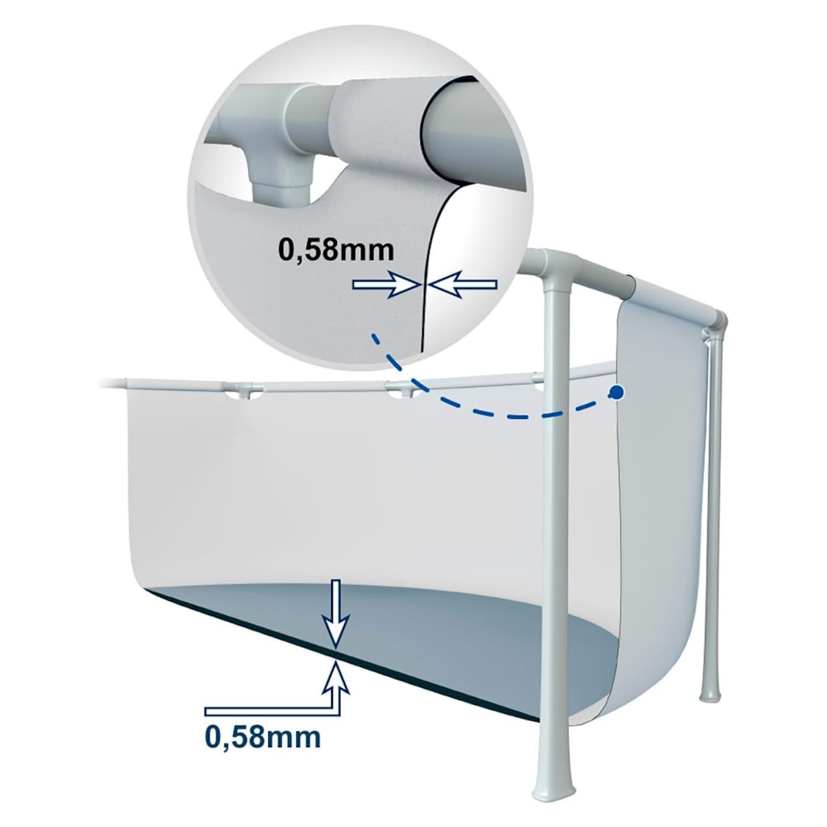 Piscina elevada rectangular prism frame Intex con depuradora Gris-6