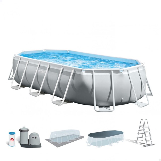 Imagen 0 de Piscina desmontable ovalada Prisma frame Intex 503x274x122 cm con depuradora