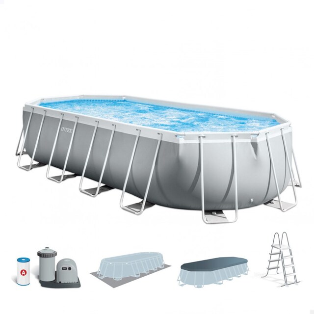 Imagen 0 de Piscina desmontable ovalada Intex Prisma Frame 610x305x122 cm con depuradora