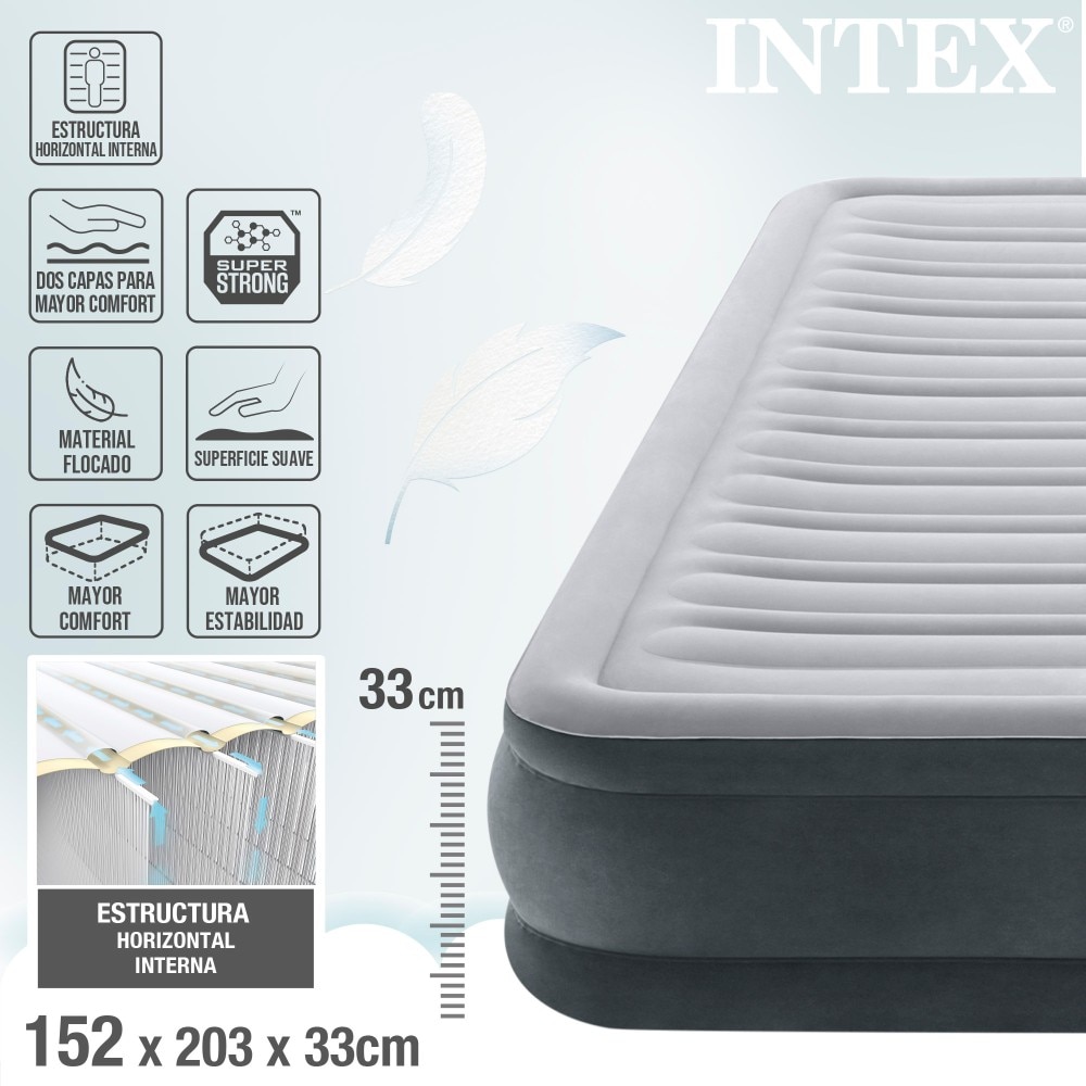 Colchón inflable Fiber Tech Comfort-Plush Intex 4