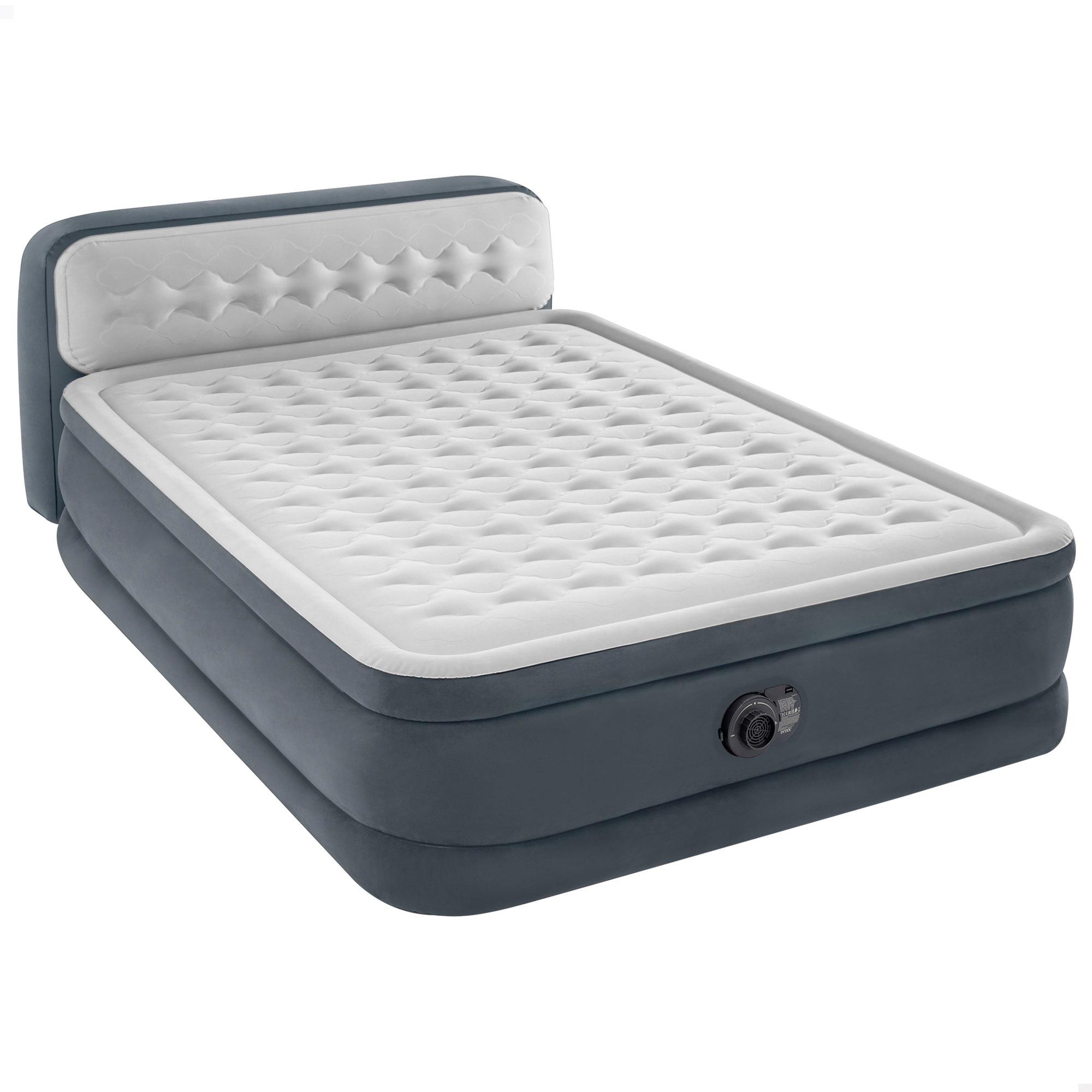 Imagen 0 de Colchón hinchable con cabecero Dura-Beam Deluxe Ultra Plush Queen  Intex