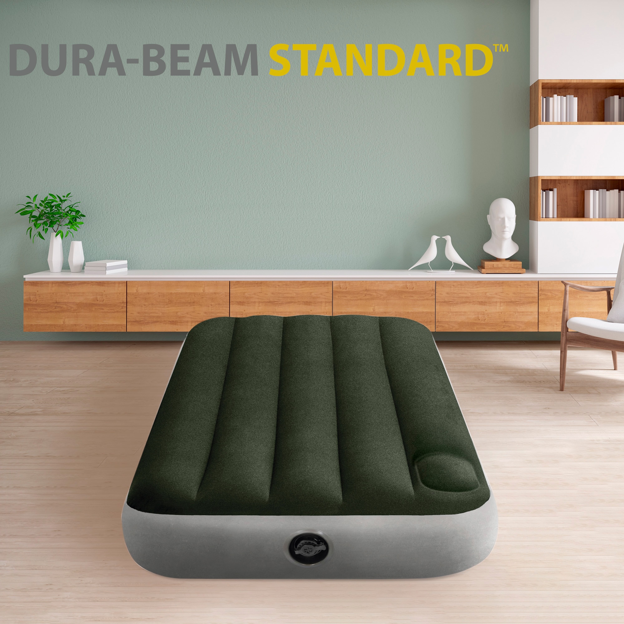 Colchón hinchable Intex individual Talla XS Dura-Beam Estándar Downy - Negro Negro-2