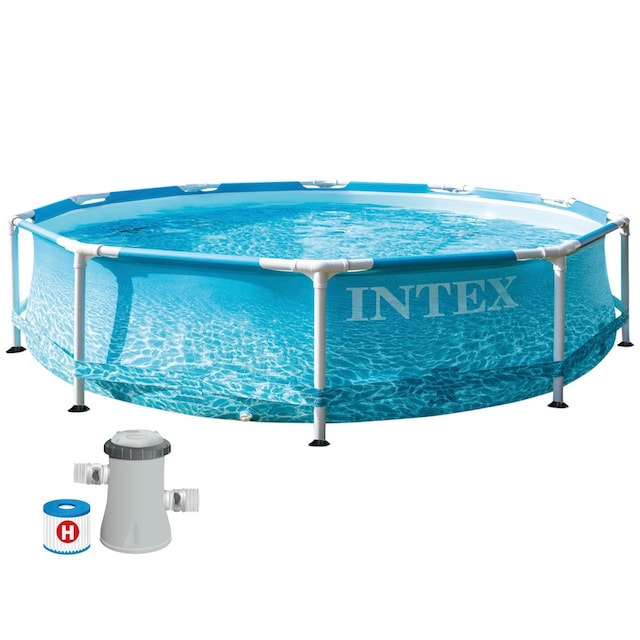 Imagen 0 de Piscina desmontable con depuradora 1250 l/h Metal Frame Beachside Intex