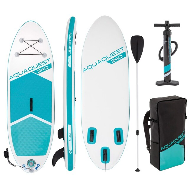 Imagen 0 de Tabla paddle surf hinchable con mochila, hinchador y remo ajustable 8' Intex