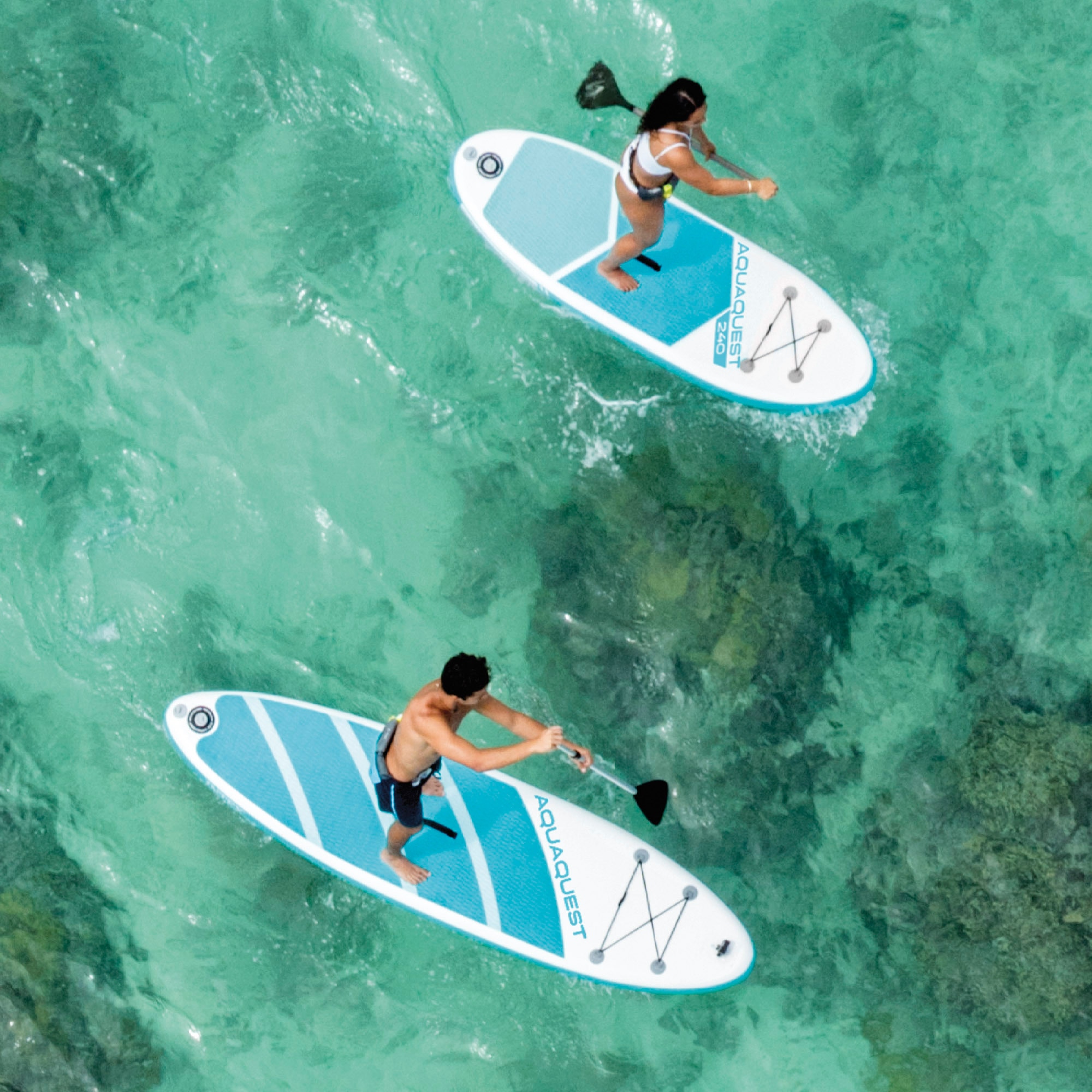 Tabla paddle surf hinchable AquaQuest 320 All-Round con remo y accesorios Intex - Azul Azul-9