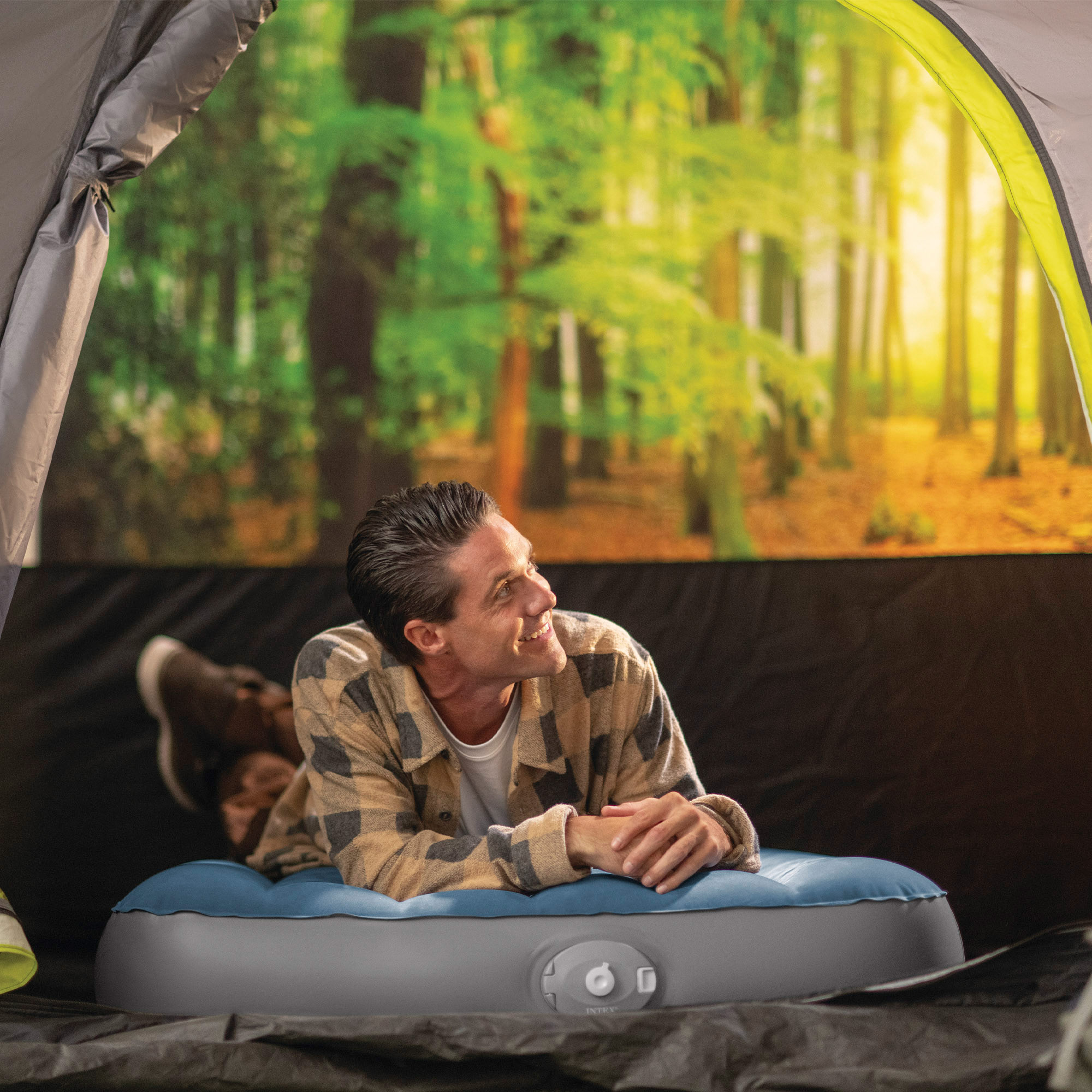 Colchón hinchable individual Intex Standard Prestige Single-High 191x99x25 cm - Azul Azul-5
