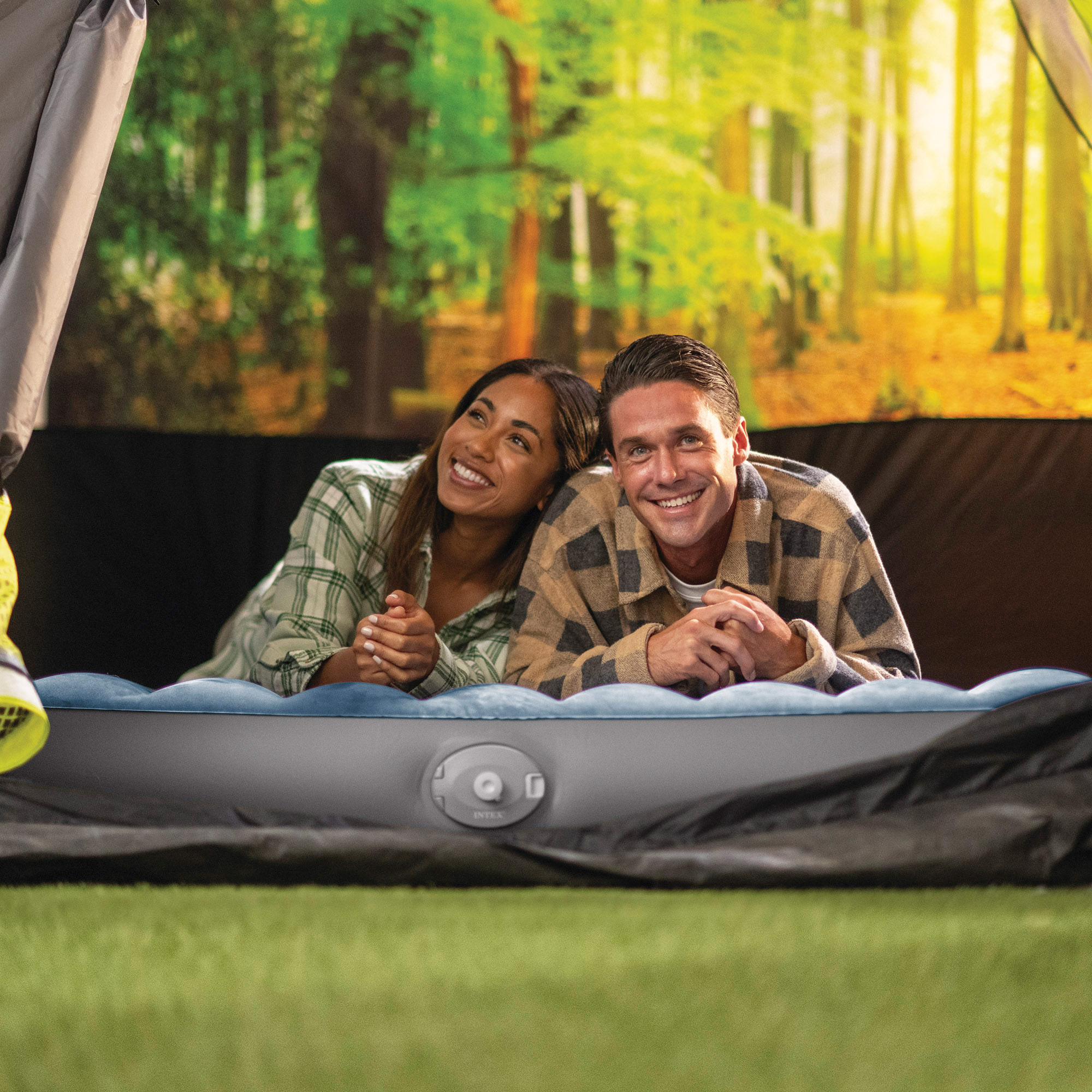 Colchón hinchable doble Standard Prestige Single-High Queen Intex - Azul Azul-5