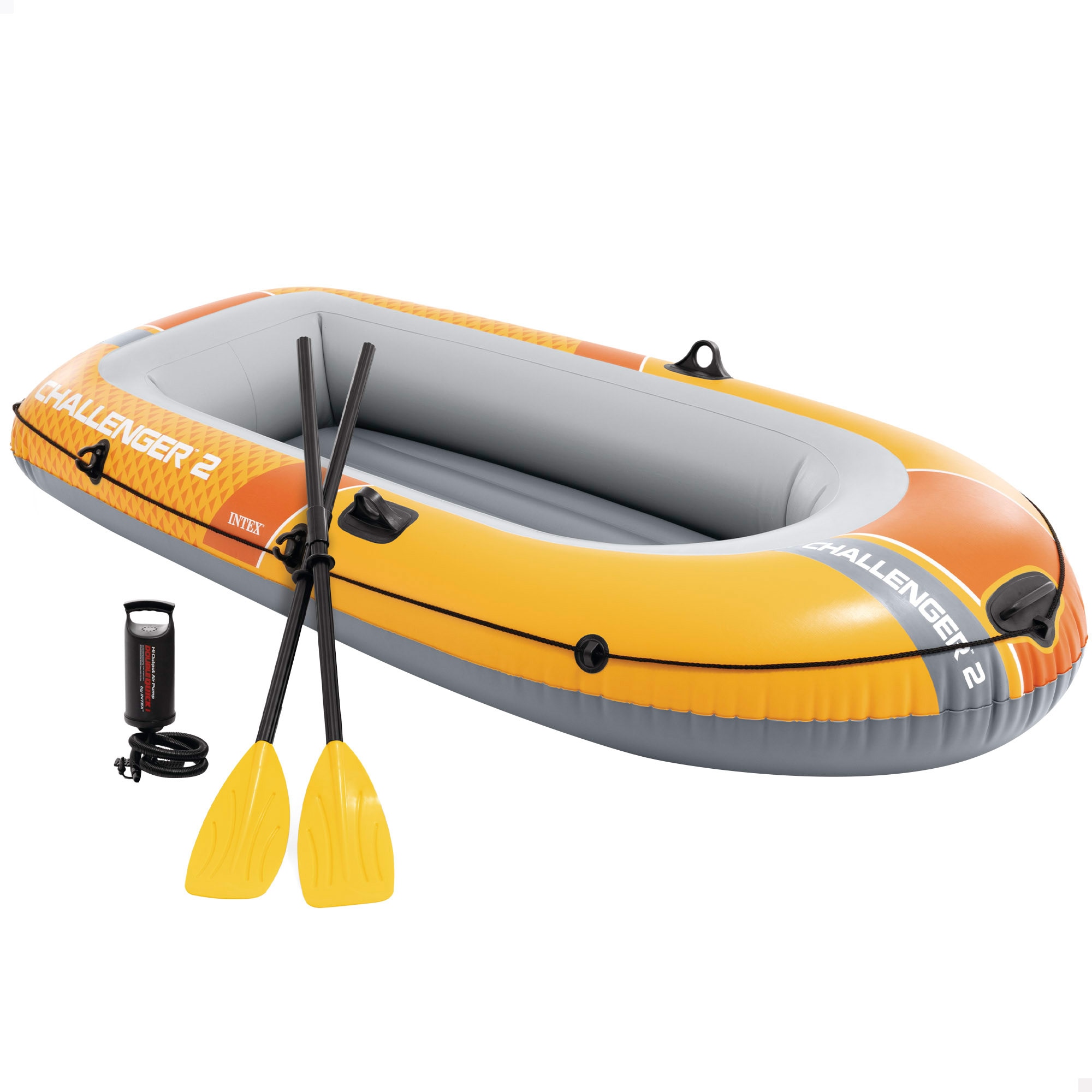Imagen 1 de Barca hinchable Challenger 2 con remos y bomba de inflado Intex Amarillo
