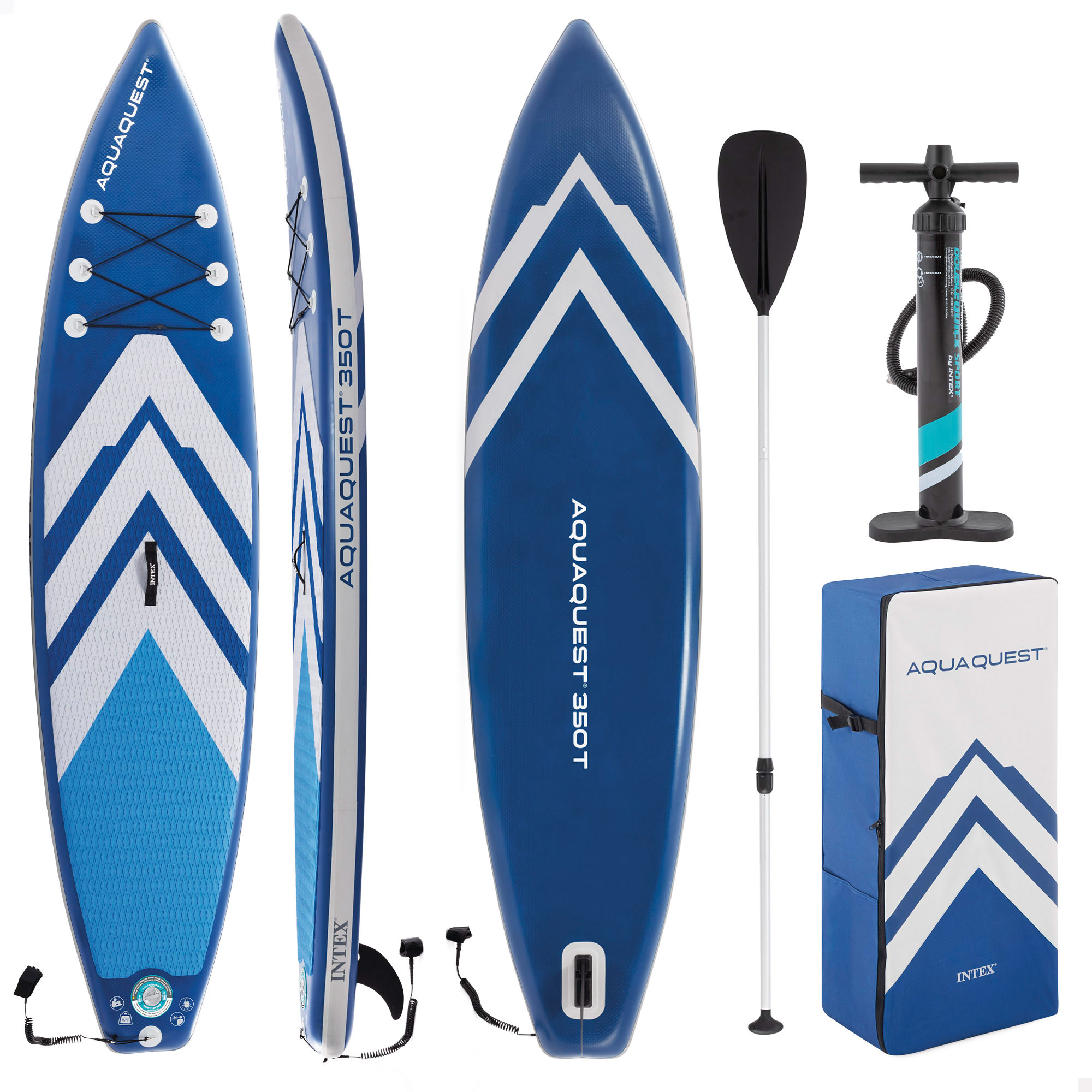 Intex - Tabla paddle surf hinchable AquaQuest 350T Touring con remo y accesorios Intex.