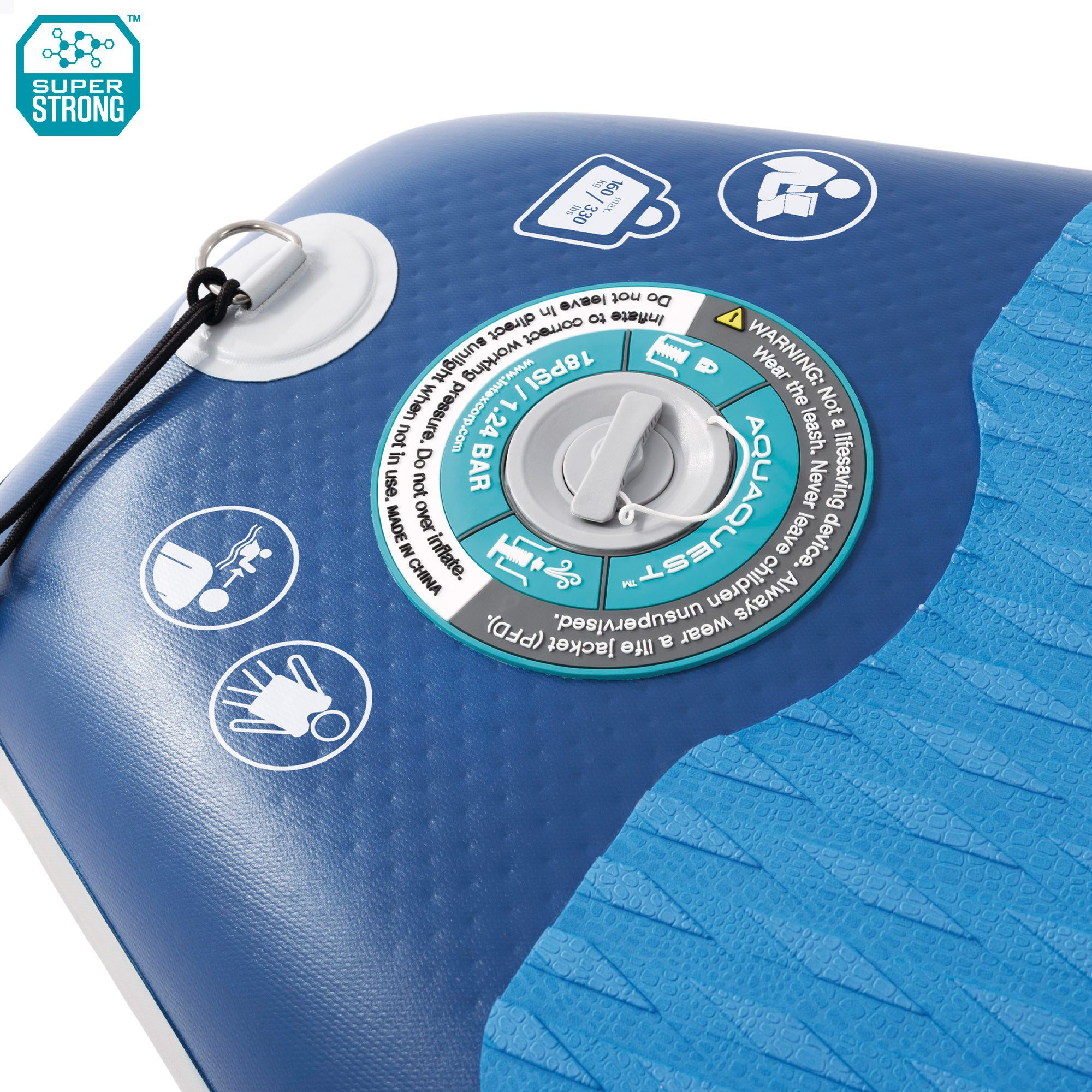 Tabla paddle surf hinchable AquaQuest 350T Touring con remo y accesorios Intex - Azul Azul-3
