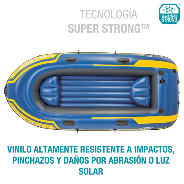Imagen 4 de Barca hinchable Intex challenger 3 con remos 295x137x43 cm