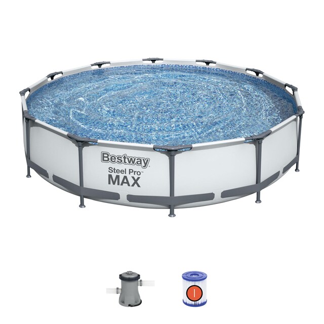 Imagen 0 de Piscina Desmontable Tubular Bestway Steel Pro Max 366x76 cm con Depuradora Cartucho 1.249 L/H