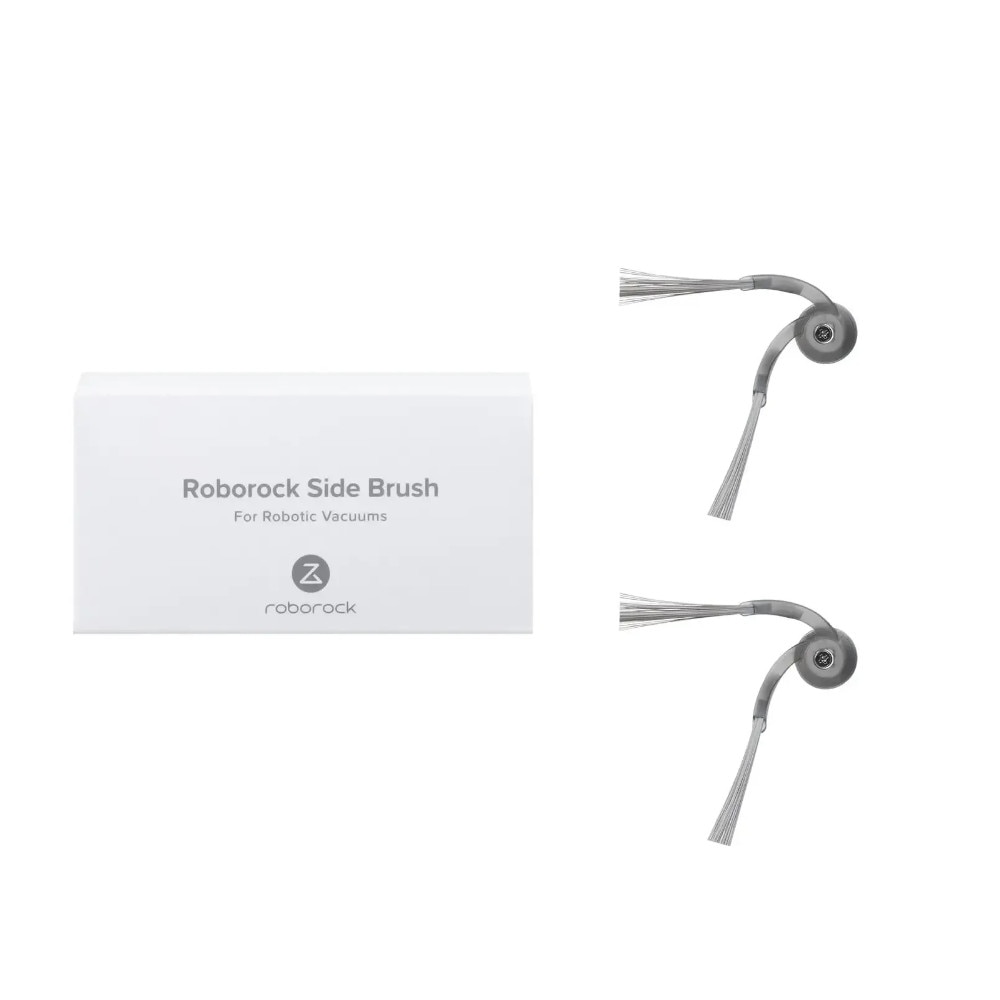Pack de 2 cepillos laterales Roborock para Saros Z70, Saros 10, Qrevo CurvX, Qrevo Edge, Qrevo 5AE, QR598, Q10 VF+, Q10 VF, Q7 TF+, Q7 BF - Blanco Blanco-3