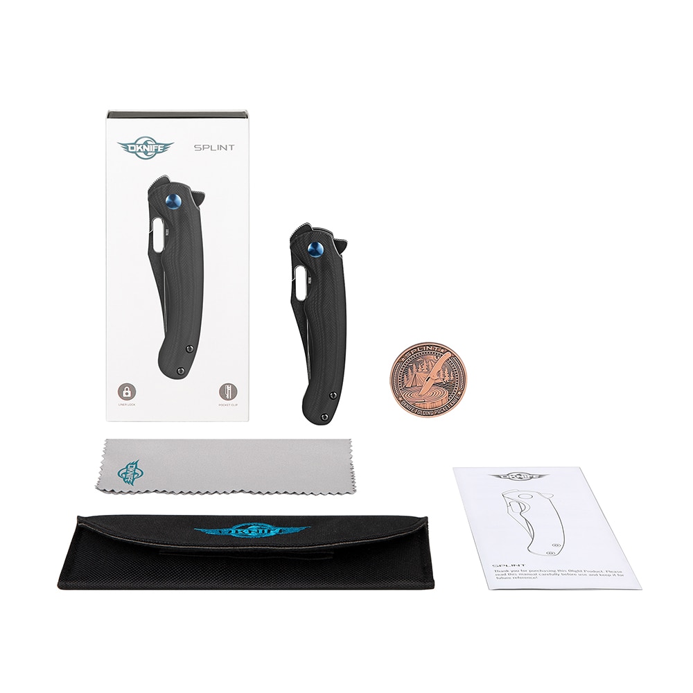 Navaja Oknife Splint con hoja de acero inoxidable N690 Olight - Negro Negro-6