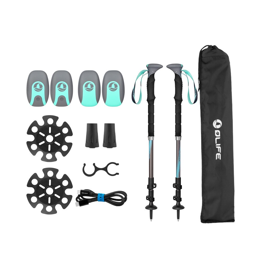 Bastones de senderismo extensibles con luz integrada Beamwalk T3 Trekking Olife Olight - Negro Negro-3