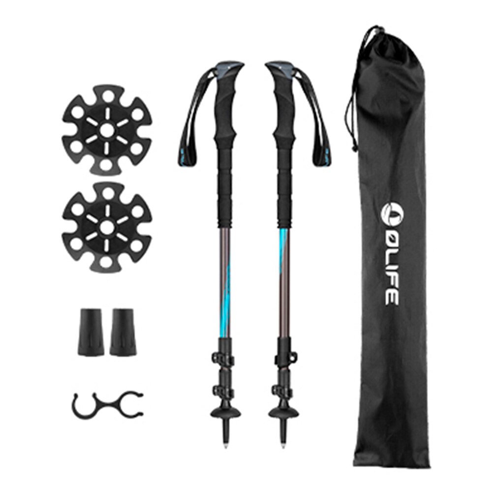 Bastones de senderismo extensibles Trekpal T3 Trekking Olife Olight - Negro Negro-4