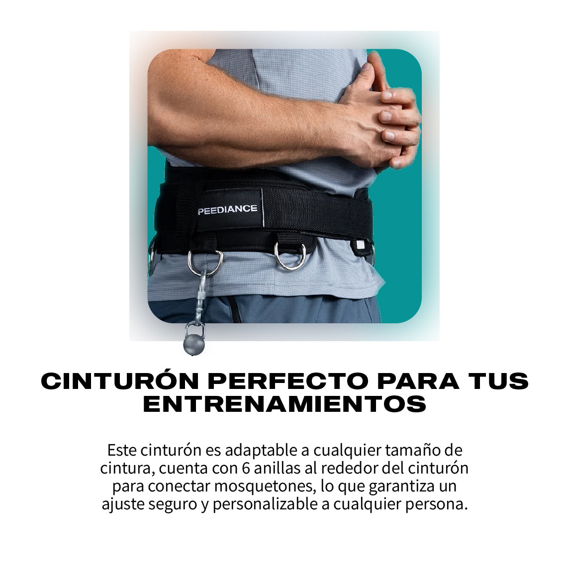 Cinturón Lumbar para levantamiento de pesas Speediance - Negro Negro-4