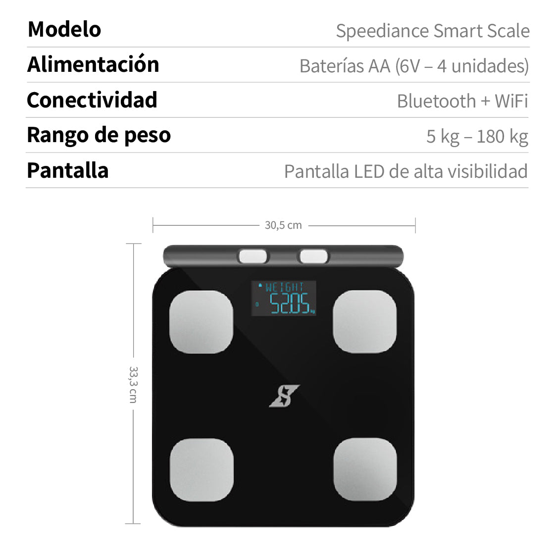 Báscula Inteligente Speediance - Negro Negro-4
