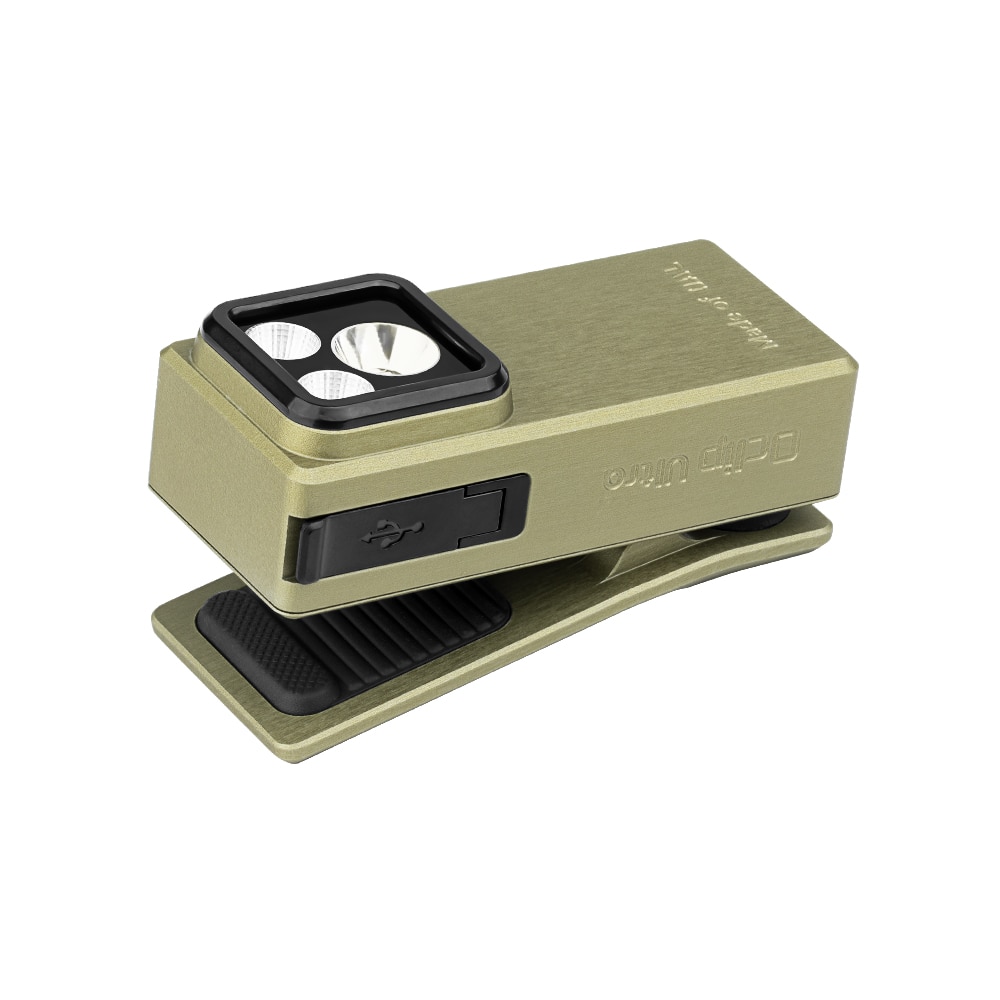 Linterna de triple iluminación con UV Oclip Ultra Olight - Verde Verde-3