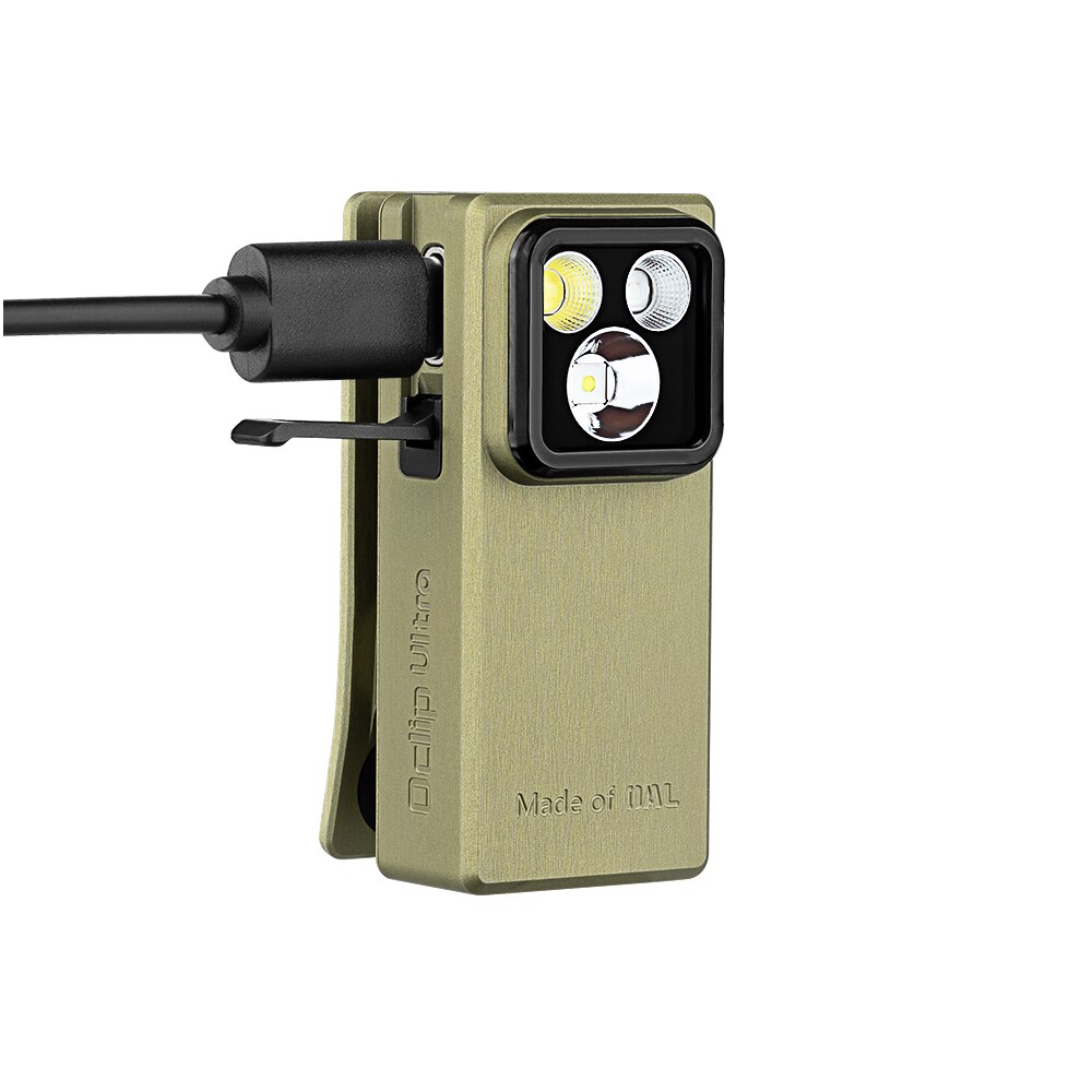Linterna de triple iluminación con UV Oclip Ultra Olight - Verde Verde-4