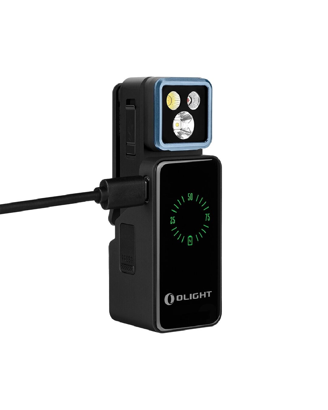Imagen 2 de Linterna articulada oclip 2 pro premium con base de carga olight - Negro Negro