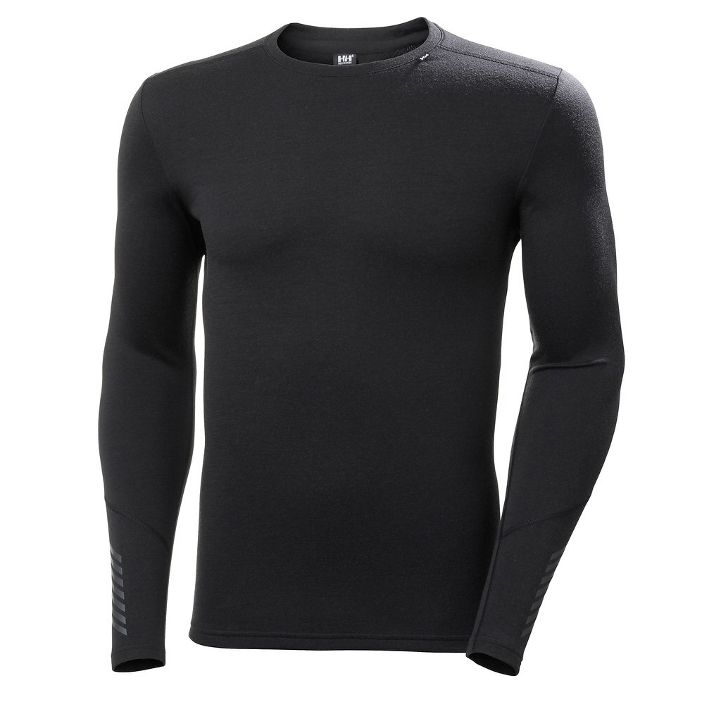 Imagen 0 de Camiseta térmica de hombre Lifa Merino Midweight Crew Helly Hansen Negro