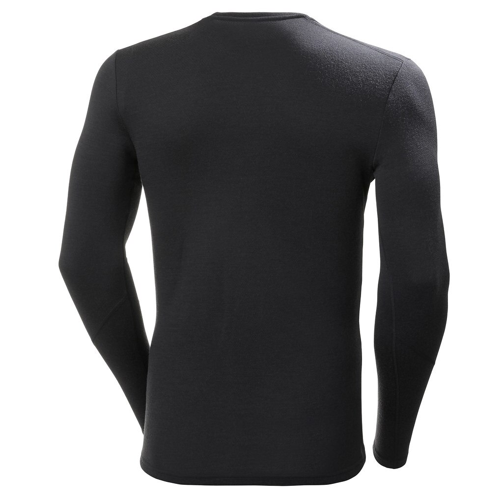 Camiseta térmica de hombre Lifa Merino Midweight Crew Helly Hansen - Negro Negro-2
