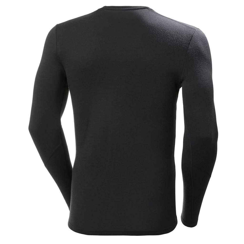 Camiseta térmica de hombre Lifa Merino Midweight Crew Helly Hansen - Negro Negro-2