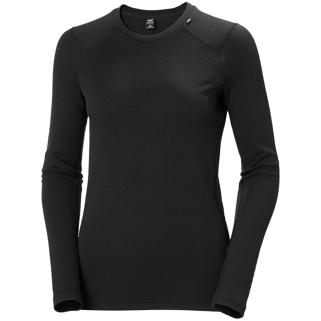 Imagen 0 de Camiseta térmica de mujer W Lifa Merino Midweight Crew Helly Hansen Negro