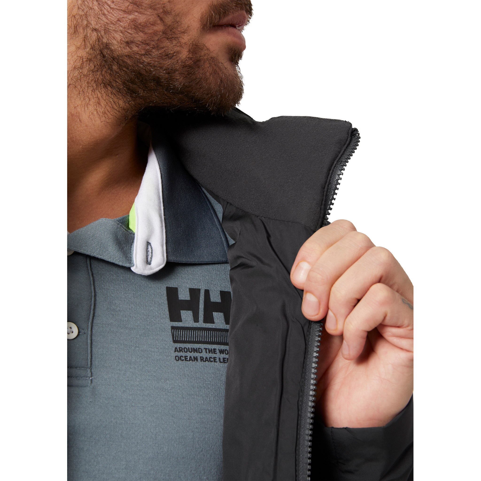 Chaqueta de náutica de hombre Crew Insulator Jacket 2.0 Helly Hansen - Gris oscuro Gris oscuro-4