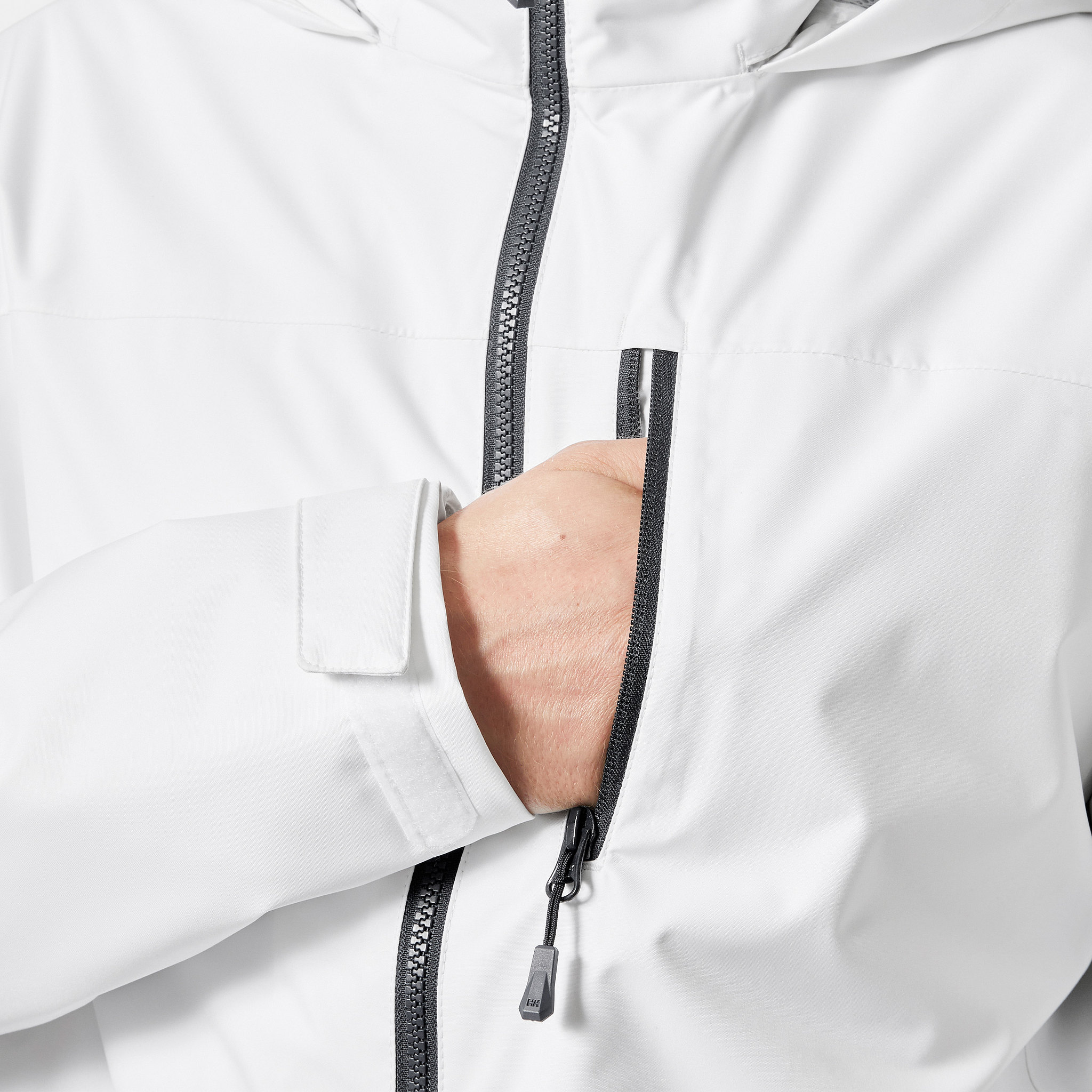 Chaqueta de hombre Crew Hooded Midlayer 2.0 Helly Hansen - Blanco Blanco-3