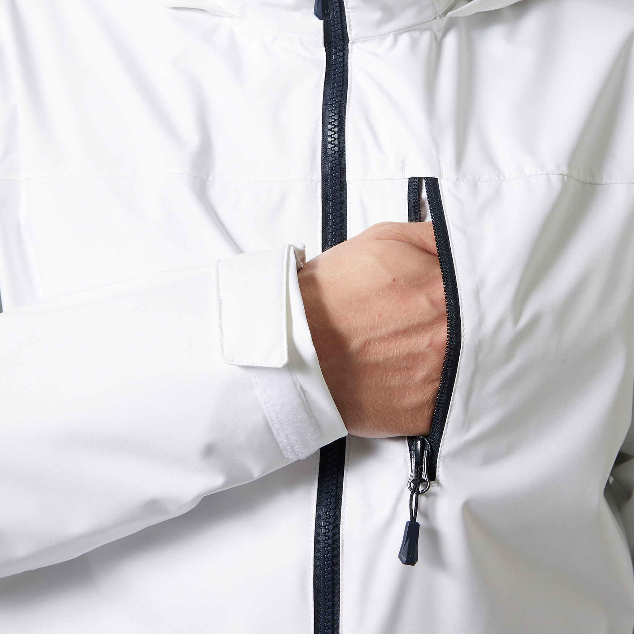 Chaqueta de hombre Crew Hooded 2.0 Helly Hansen - Blanco Blanco-3