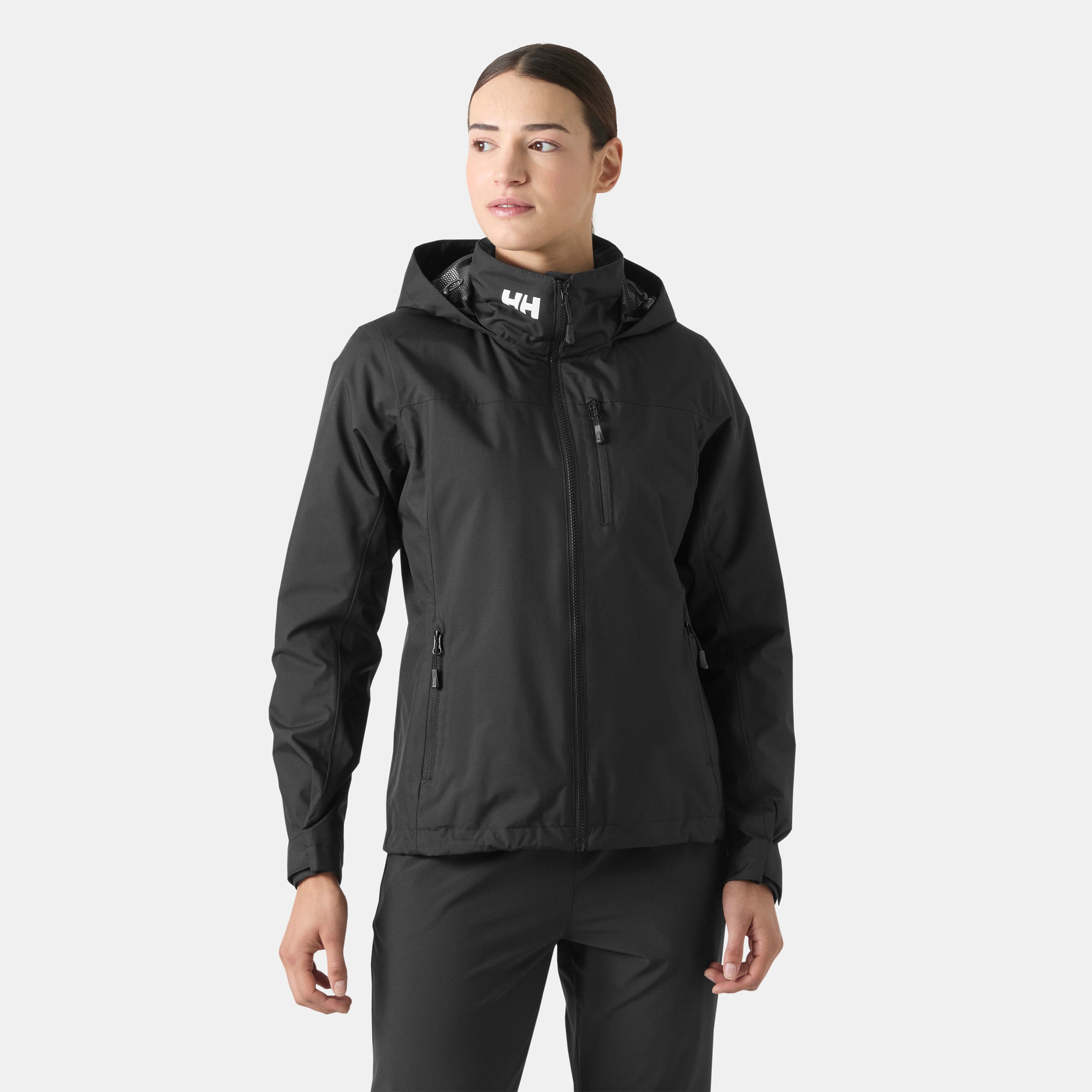 Chaqueta de mujer W CREW HOODED MIDL JACKET 2.0 Helly Hansen - Negro Negro-3