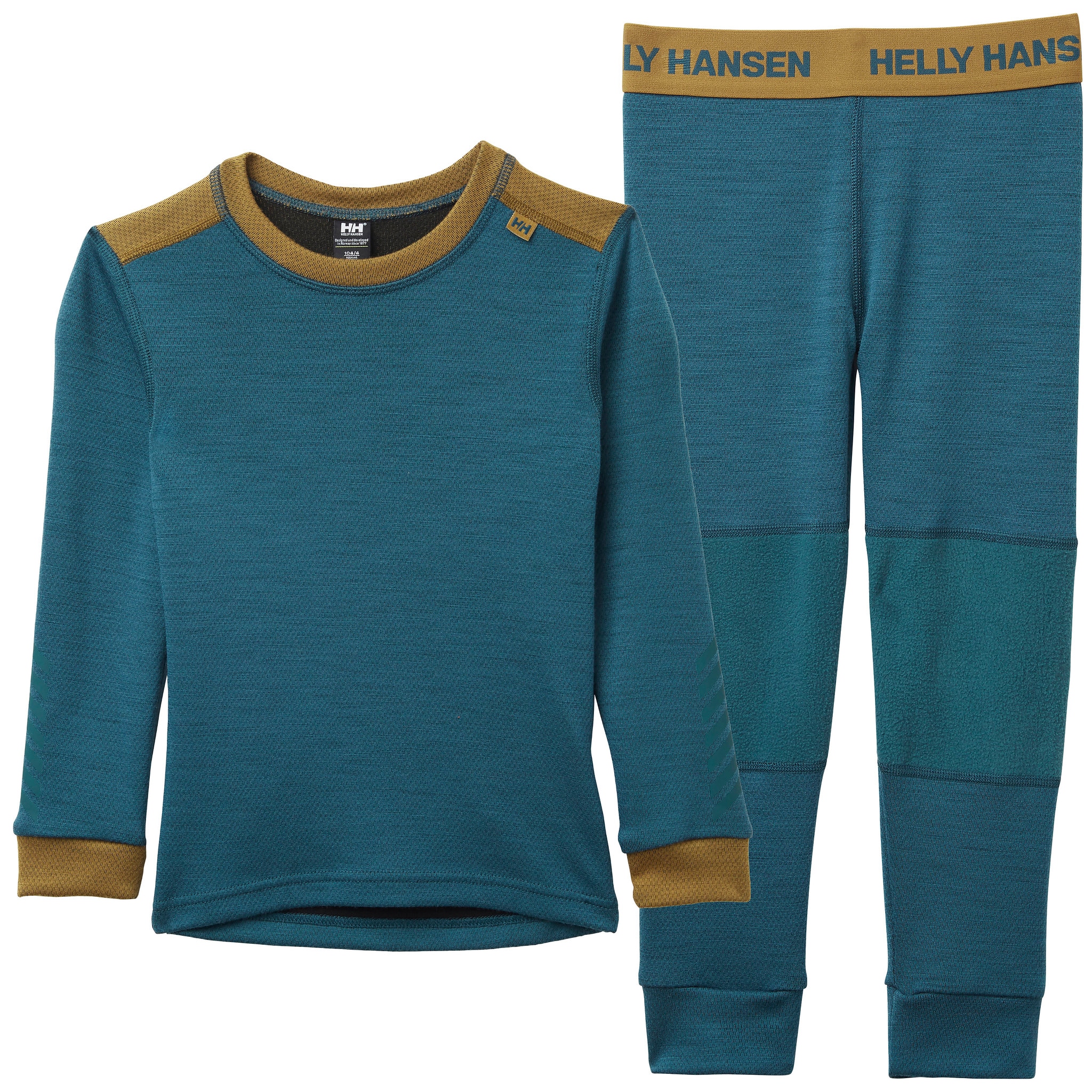 Helly Hansen Conjunto térmico de niños K LIFA MERINO SET Verde