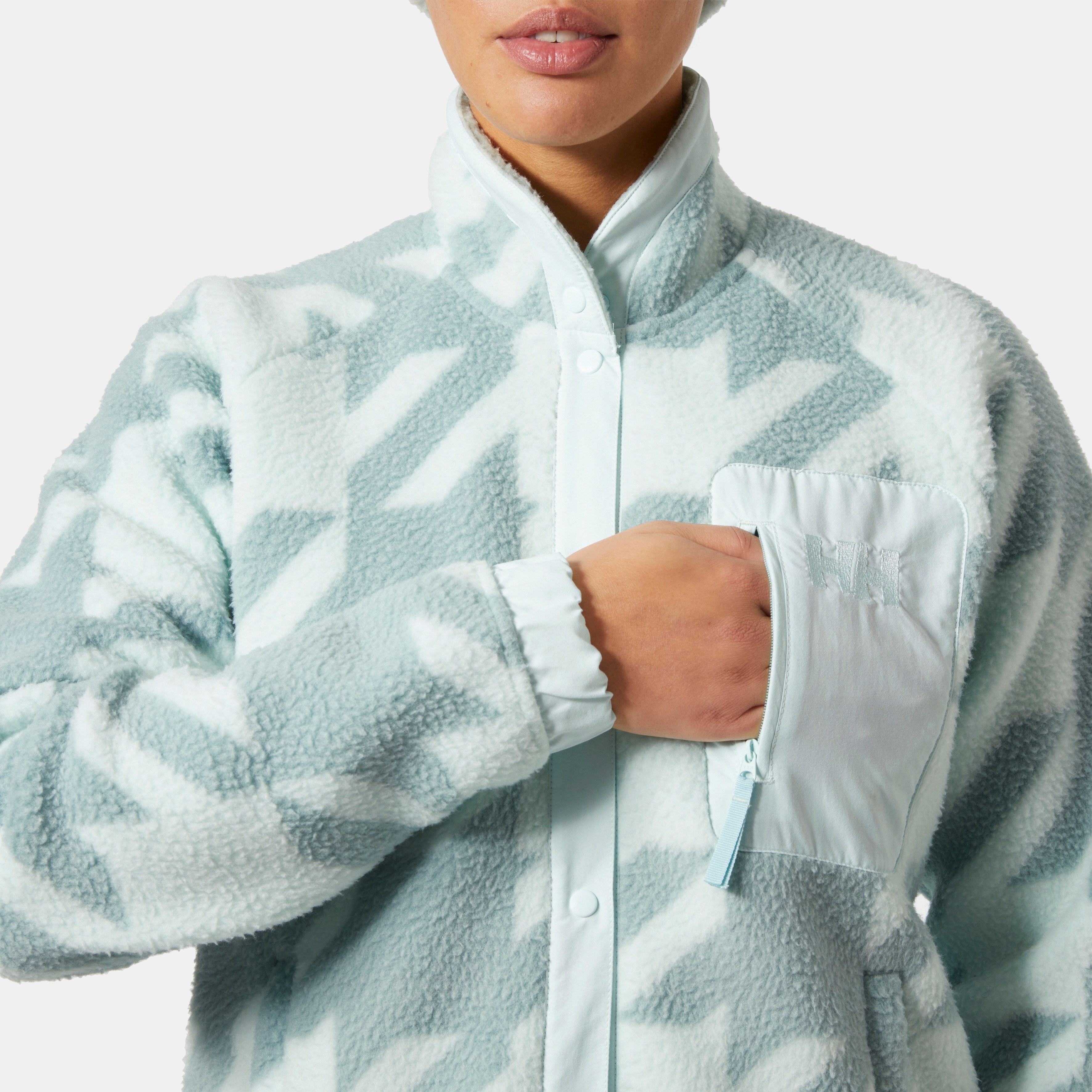 Forro polar de mujer W IMPERIAL PRINTED PILE SNAP Helly Hansen - Multicolor Multicolor-3