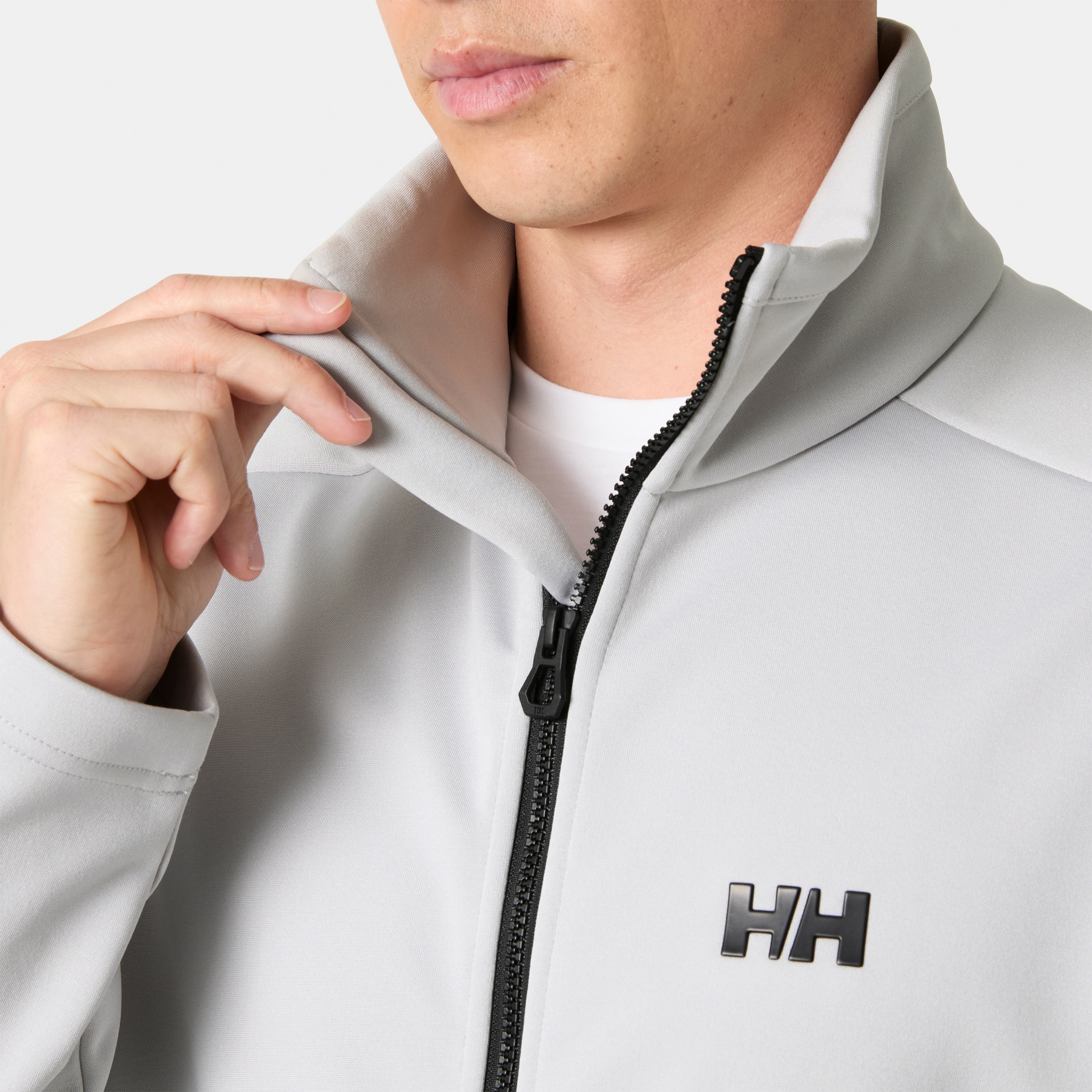 Chaqueta de hombre HP Fleece Helly Hansen - Gris claro Gris claro-3